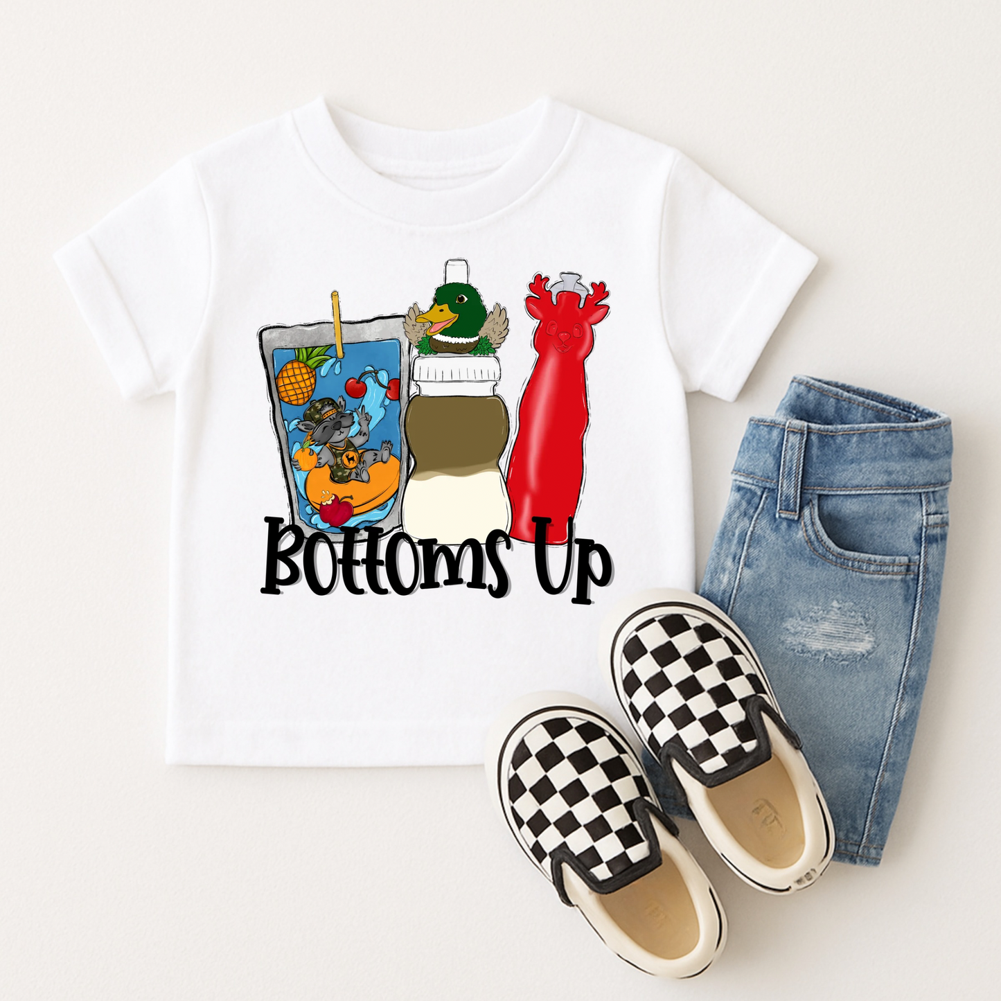 Bottoms up Kids Juice Graphic Tee
