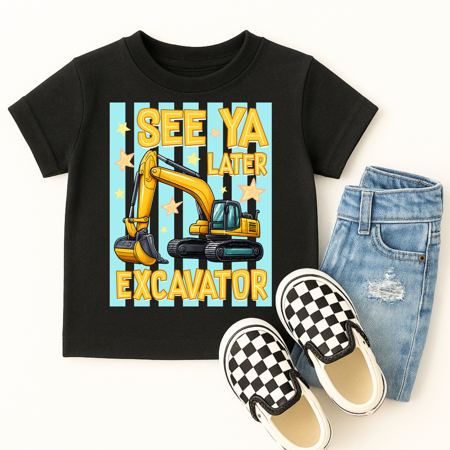 See Ya later Excavator Kids Graphic Tee