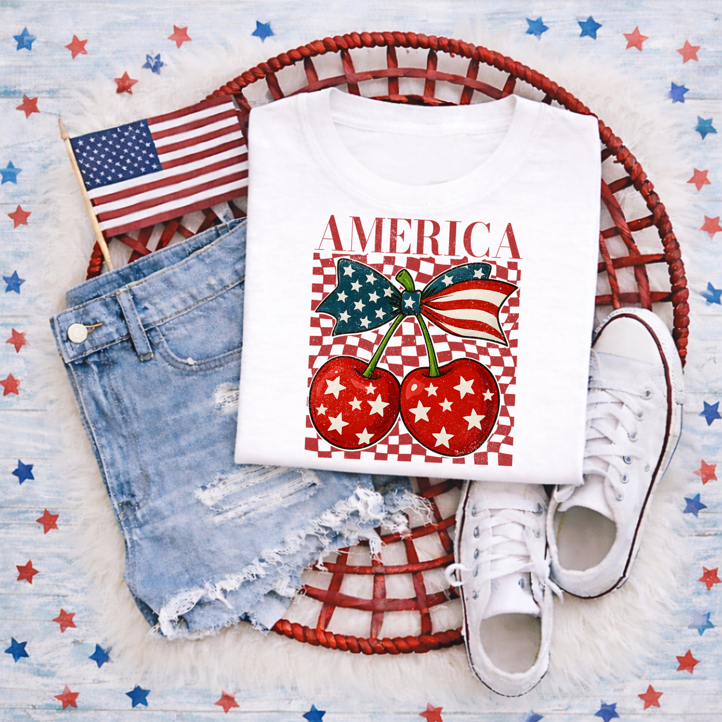 Cherry RW&B Graphic Tee